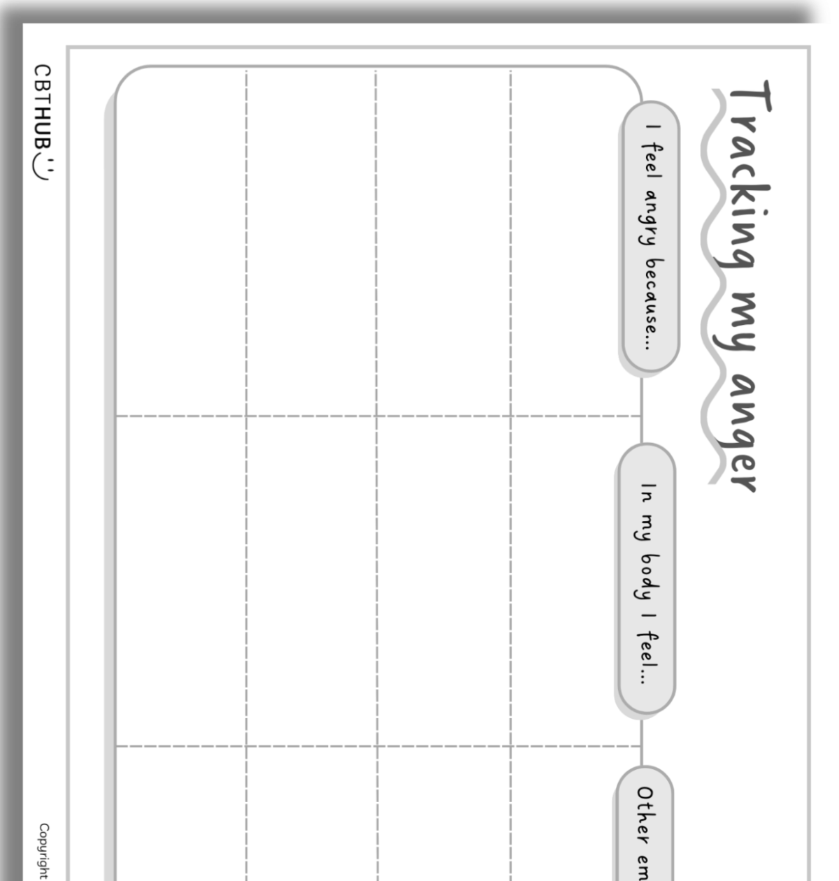 Anger Log | CBT Worksheet for Children