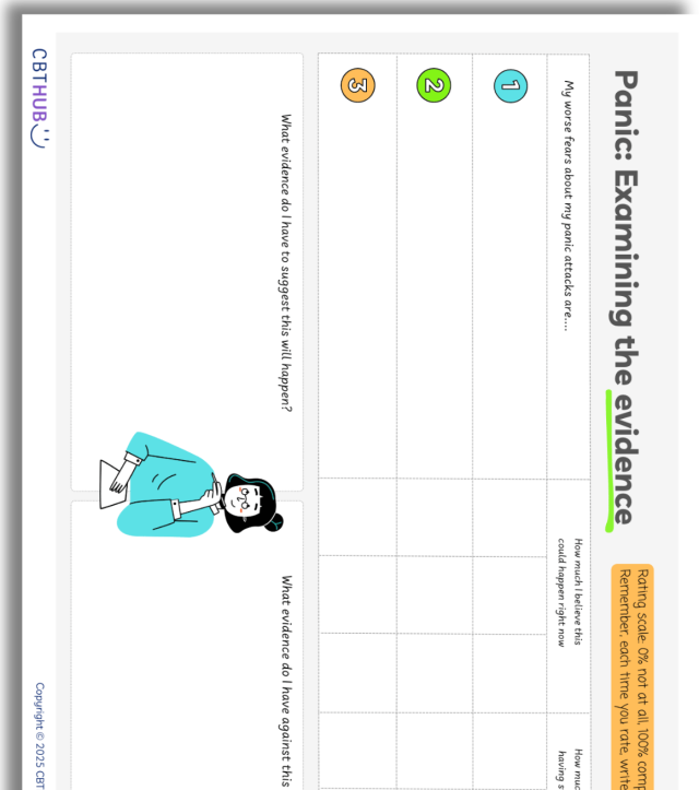 Panic CBT Worksheets for Teens | Exposure & Cognitive Tools