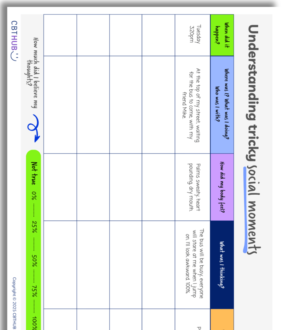 Social Anxiety CBT Worksheets for Young People | Clark & Wells